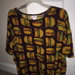 LulaRoe hamburger print shirt